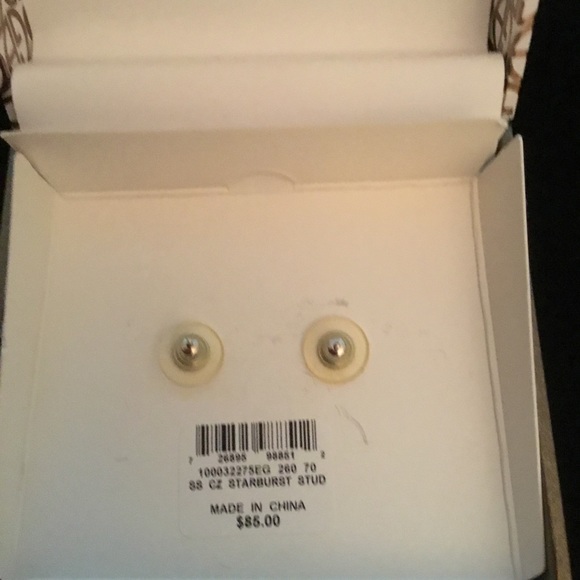 GIANI BERNINI STR SILVER CUBIC ZIRCONIA EARRINGS - Picture 4 of 4